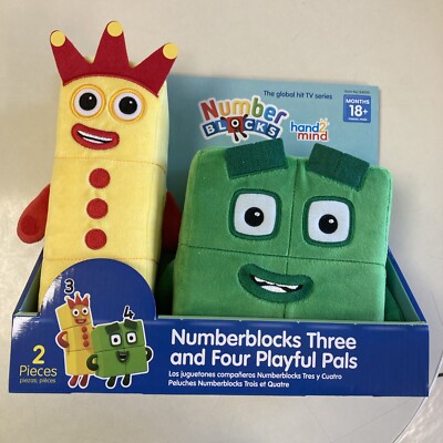 Soft Numberblocks Three & Four Plush - Ideal Gift for Preschool Learning