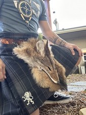 Masked Sporran Coyote scottish celtic bag Scottish for Kilt fur Sporran