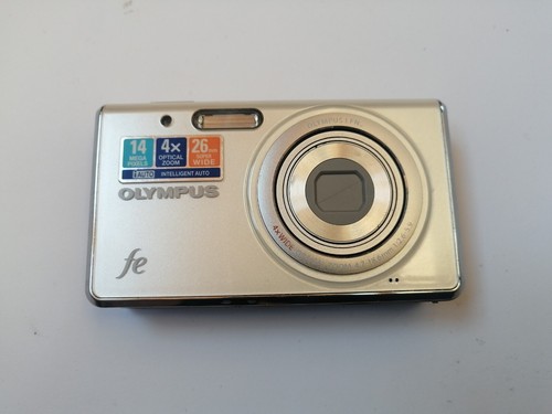 AS IS OLYMPUS FE-4040 14.0MP Zoom Digital photo vintage Camera white 4040 china - Afbeelding 1 van 12