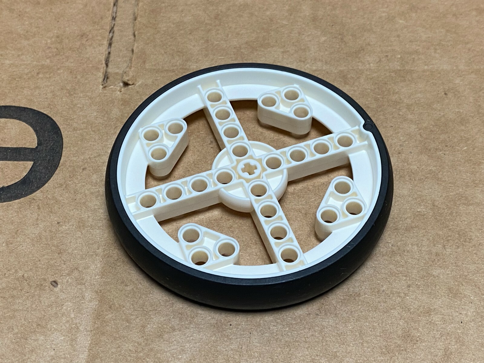LEGO Parts - White Large Wheel Technic w Fixed Tire - No 49295 - QTY 1 LEGO Parts - White Large Wheel Technic w Fixed Tire - No 49295 - QTY 1