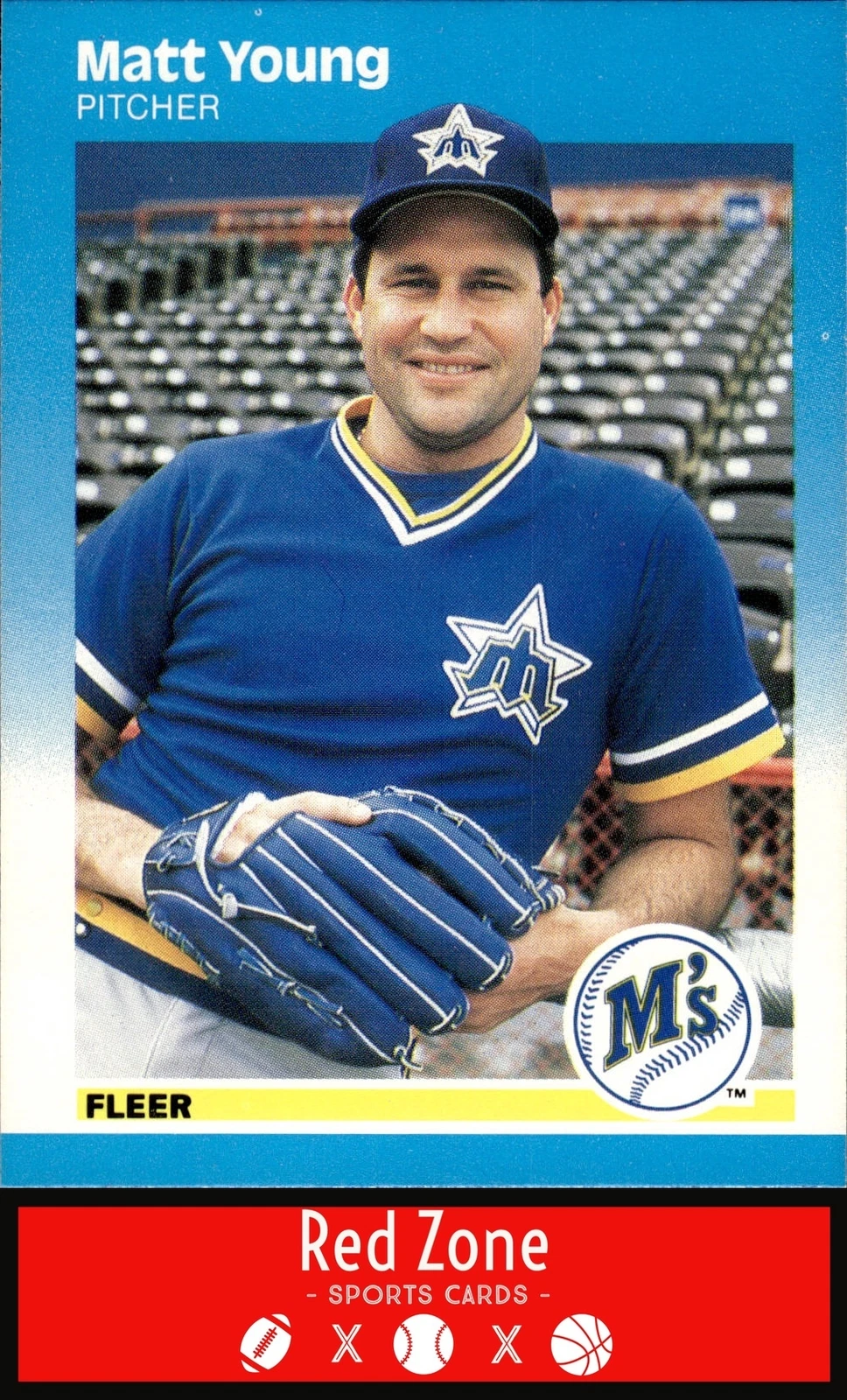 1987 Fleer - #600 Matt Young NM Set Break.