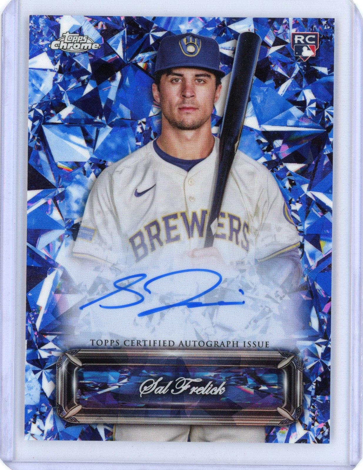 2024 Topps Chrome Sapphire Selections Sal Frelick On Card Auto RC BREWERS