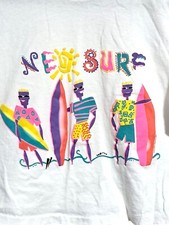 Vintage OP Womens Crop Top Neon Surfing 1989 Ocean Pacific Shirt Single Stitch