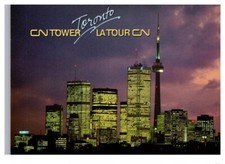 Postcard Toronto Canada CN Tower At Dusk CTL