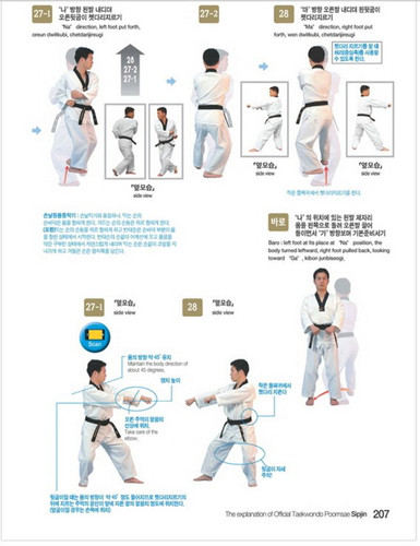 The Explanation of Official Taekwondo Poomsae Guide Book Korean English Kpop V.2 - Picture 9 of 10