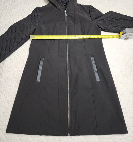 Giacca cappotto Michael Michael Kors donna con cappuccio impermeabile anorak nero medio - Foto 9 di 14