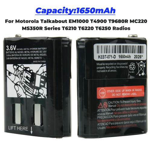 1 szt. Bateria do Motorola MR350 MJ270 T9500 T8500 MJ270 EM1000 53615 KEBT-071-D - Zdjęcie 4 z 12