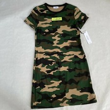 NWT Women's Calvin Klein Tshirt Dress Camo CK Logo Small Medium