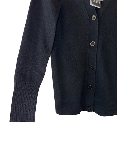 Bloomingdales Größe XS 100 % Kaschmir Knopf Cardigan Pullover Neu mit Etikett $ 198 schwarz D37 - Bild 6 von 8