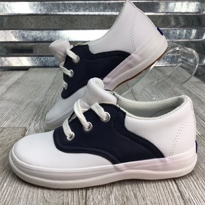keds blue and white saddle shoes