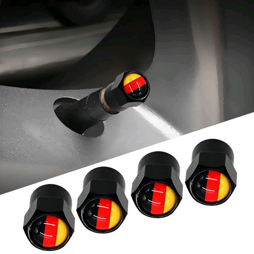 4pcs Germany Flag Motorcycle Car Tyre Tire Valve Caps Air Valve Stem Dust Caps - Picture 5 of 16