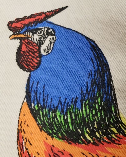 JUEGO DE NEOPRENO DE COCINA 2 piezas: 1 guante de horno y soporte para olla, gallo y flores #3, negro, HS - Imagen 5 de 6