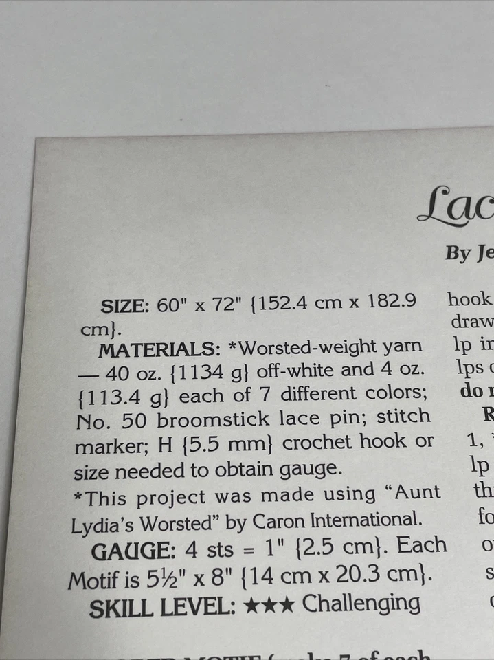 Lacy Medallions Country Afghan  Crochet Pattern Needlecraft Shop - Image 3 of 4