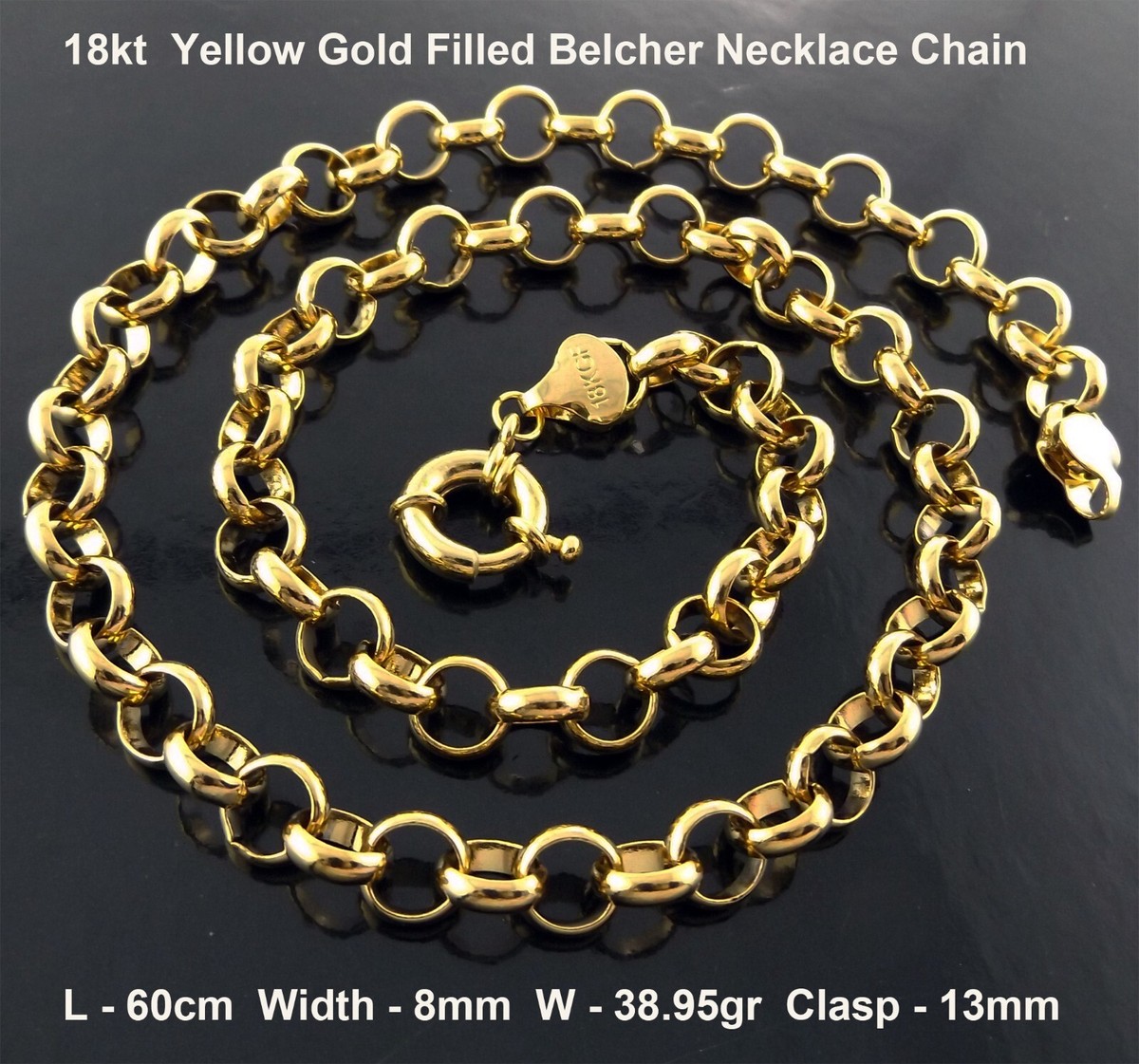 9ct Solid Gold Belcher Chain | In Manchester - Foto 5