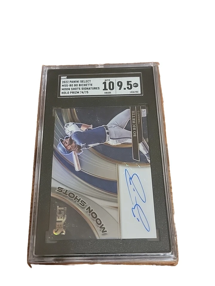 2022 Panini Select - Moon Shots Signatures Holo Prizm #MSS-BO Bo Bichette /75... - Image 3 of 4