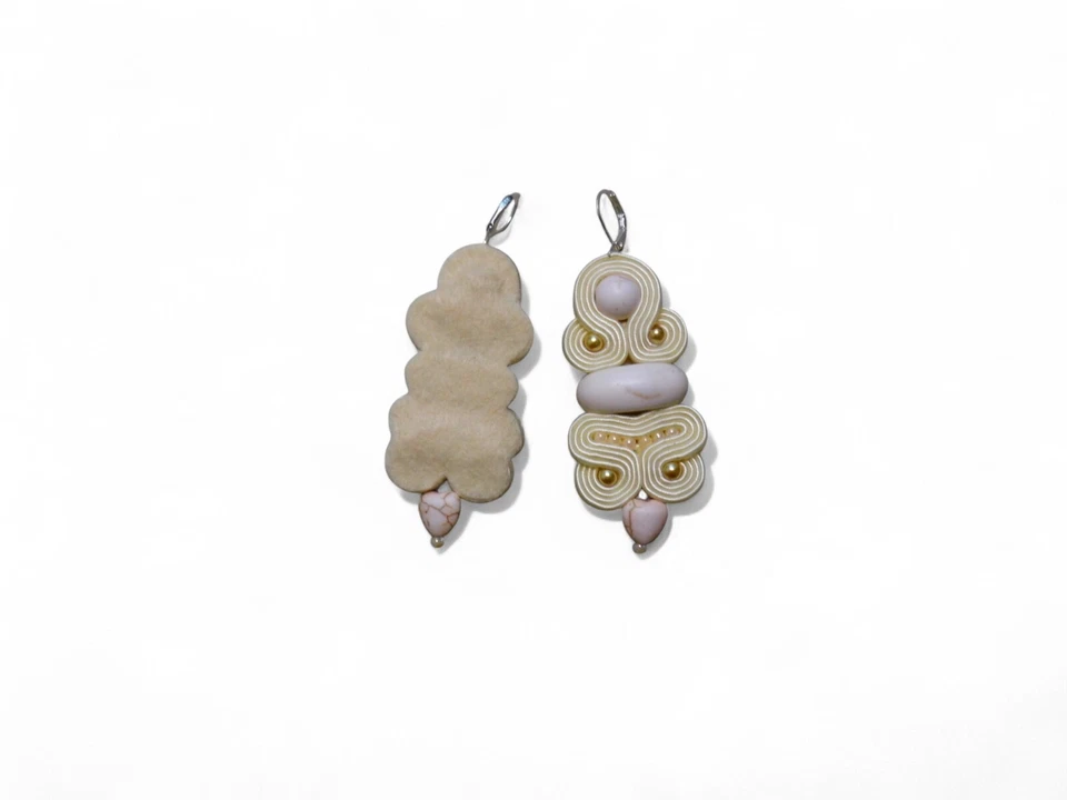 Handgenähte Ohrringe im Azteken-Stil - Bild 3 von 4