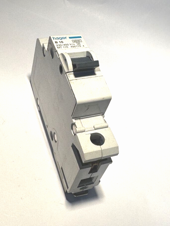 HAGER 10 AMP CURVE B 6 kA MCB CIRCUIT BREAKER MT110 450110