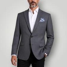 RALPH LAUREN Men's Blazer 50R Sport Coat Two Button Suit Jacket Gray Wool 1-Vent