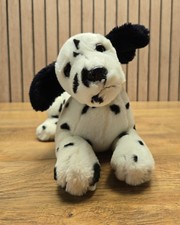 146c Keel Toys Simply Soft Dalmatian Dog Plush Black White Spot Realistic Puppy