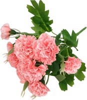 KüNstliche Nelken Hortensien Blumenstrauß Dekoration 40 StüCk Kunstblumen