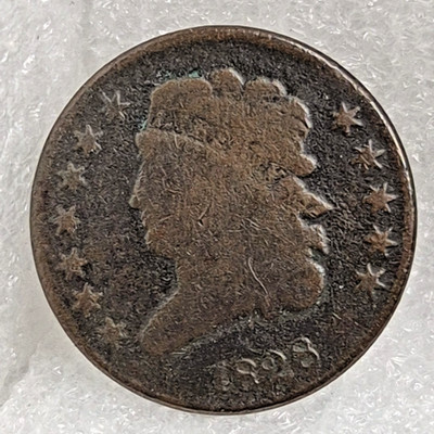1828 Classic Head 1/2¢ Half Cent Piece - 12 Stars  (#B130)