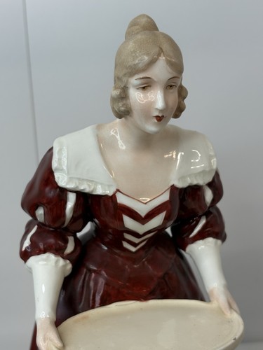 Seltene Jakobin Glaswaren Keramik Werbefigur Dame - Bild 16 von 16