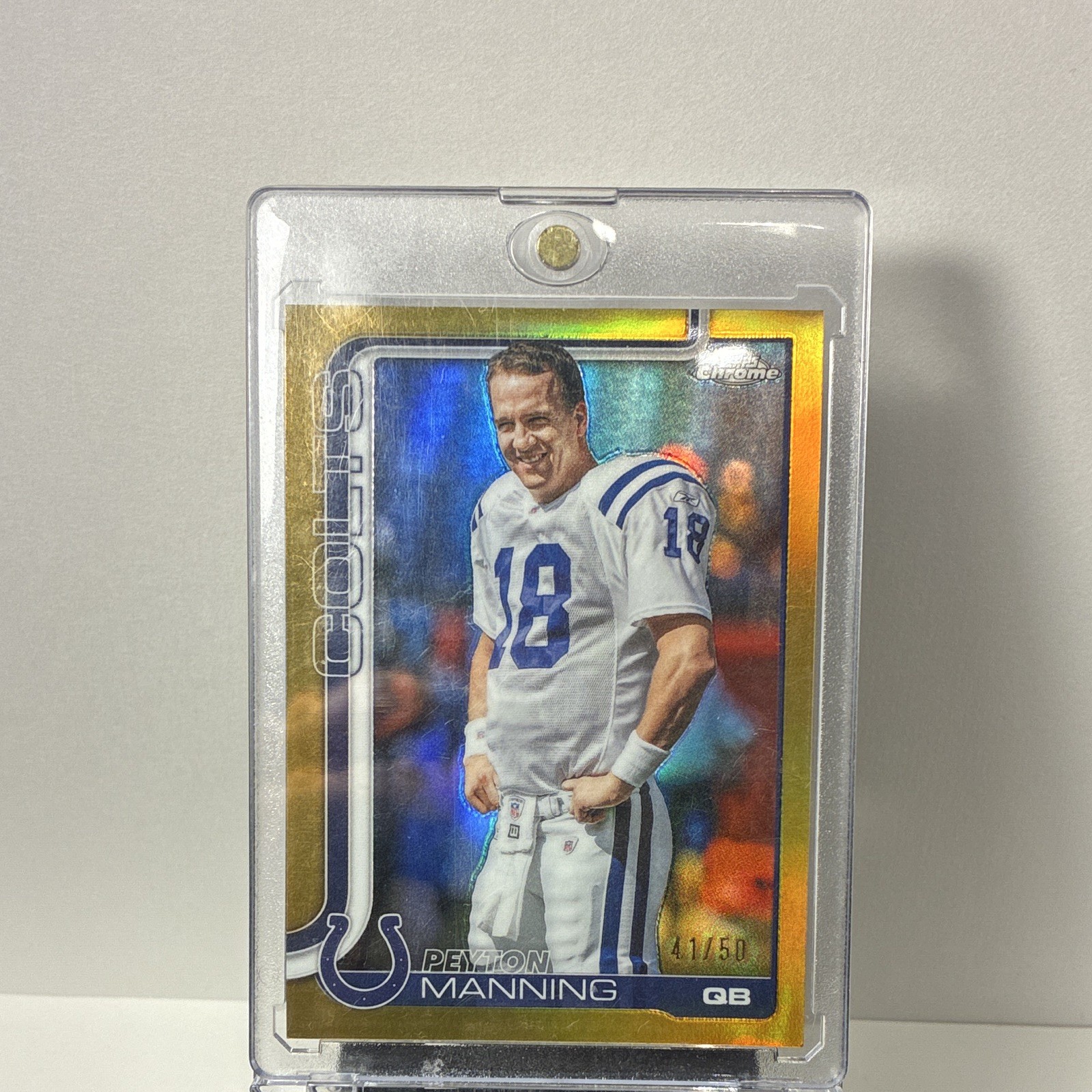 2025 Topps Chrome Peyton Manning #403 True Gold Refractor /50 Colts