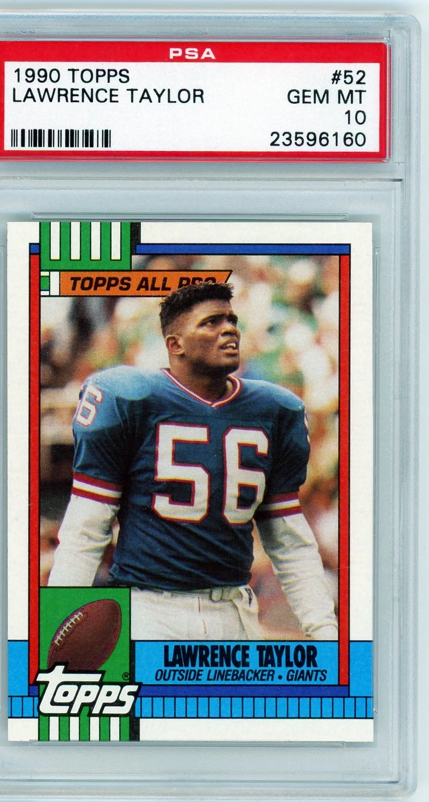 1990 Topps #52 Lawrence Taylor PSA 10 - Picture 1 of 2