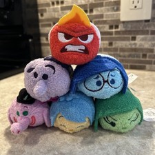 Disney Inside Out Lot Of 6 Plush 3.5  Tsum Tsums Joy Anger Sadness Bing Bong
