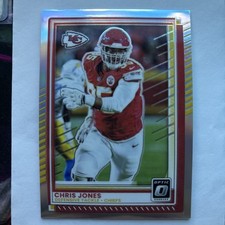 2025 Panini Donruss Chris Jones #82 Kansas City Chiefs Silver Holo Foil Nm