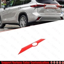 2020-2024  For Toyota Highlander Bright Red Car Rear Door Tailgate Strip Trim