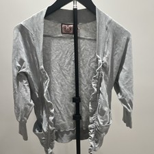 Juicy Couture Gray Open Front Jersey Knot. Ca...