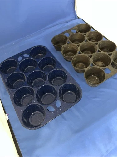 VTG Griswold No 10 Cast Iron Popover Muffin Pan 948 Erie PA 11 Cups Clean (2)