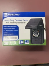 Intermatic P1121 15Amp Heavy-Duty Outdoor Timer With Cover - Black