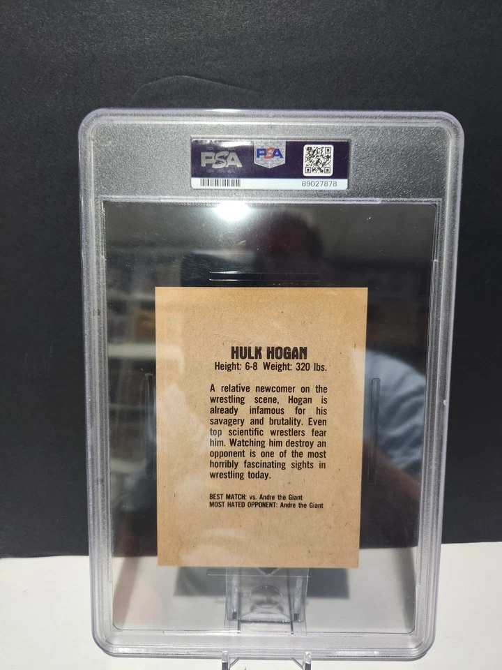 Tarjeta de novato 1981 Wrestling Superstars Magazine Hulk Hogan Foto 2 de 4