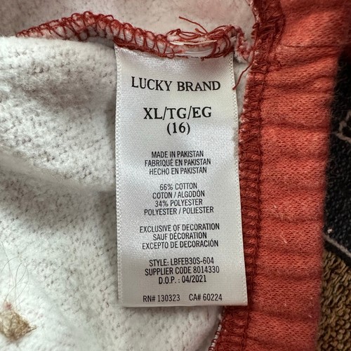 Lucky Brand Rainbow Sweatshirt Girls Youth (16) XL Love Peace Sunshine Orange - Picture 5 of 6