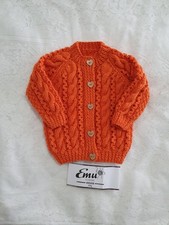 Handgestrickte Mädchen Aran Strickjacke Alte...