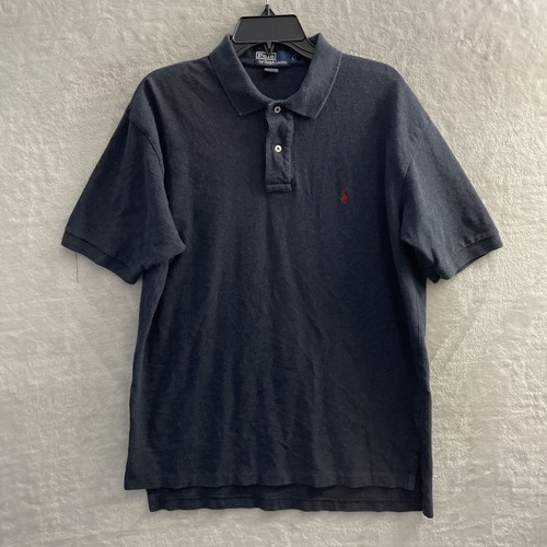 Polo Ralph Lauren Herren Poloshirt Einfarbig Blau Große Baumwolle Kurzarm Kragen