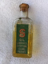 Vintage Singer 3oz. Sewing Machine Oil Lubricant Bottle