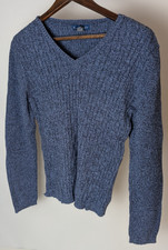 Karen Scott Jumper SMALL Blue Crewneck Knit Sweater Petite Fit