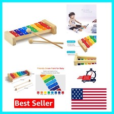Precision-Tuned Child  s Wooden Xylophone with 2 Mallets - Perfect for Learning