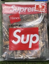 Supreme x Hanes Boxer Briefs 2 pack Camouflage Size S SMALL 