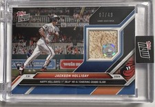 Jackson Holliday Orioles Game Used Base Relic 2024 TOPPS NOW 498CC Jersey # 7/49