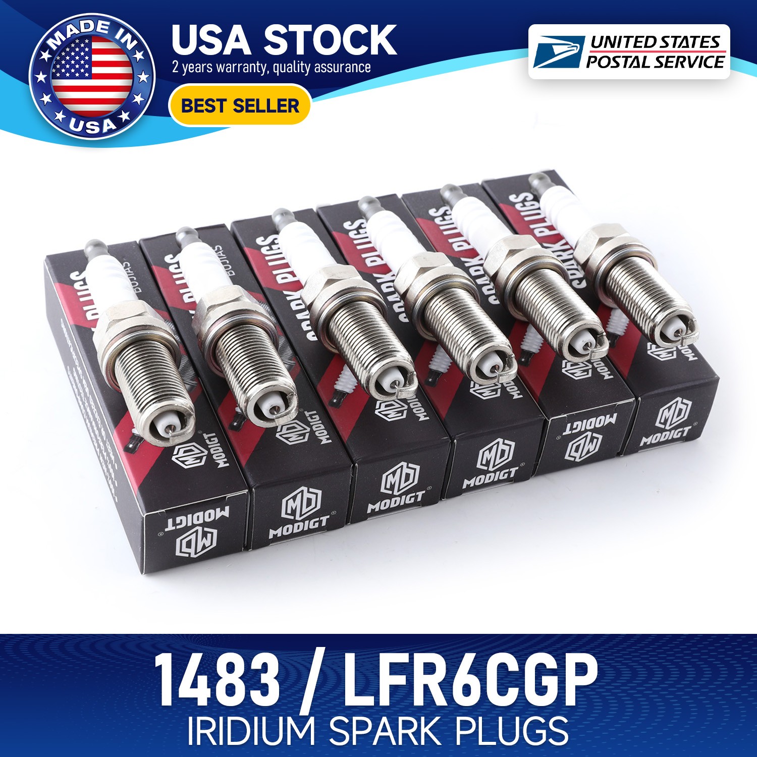 6Pcs For NGK LFR6CGP 1483 Iridium  Spark Plugs For Toyota  Suzuki  Subaru