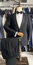 LNWOT Classic 50 Mohair/50 Wool Bespoke Deep Black Brioni Tuxedo 38R US 48R IT