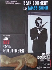 JAMES BOND GOLDFINGER Danish movie poster 1964 SEAN CONNERY ULTRA RARE