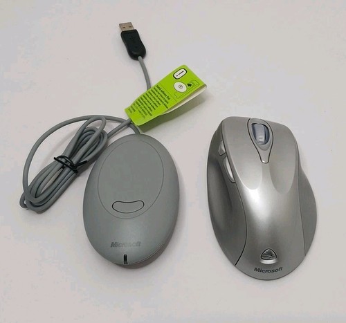 Microsoft 1052 1053 Wireless Laser Mouse 6000 Silver (B5V-00001) Tested Works