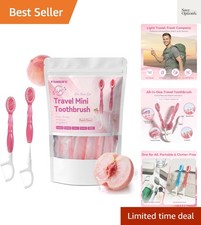 Travel Toothbrush - 5 in 1 Mini Disposable Toothbrush with Toothpaste, Floss ...
