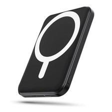 for Magsafe Battery Pack, 5000mAh Magnetic Power Bank with Type-C Space Black