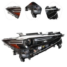 Front Headlight For Mazda CX-5 2017-2019,LED Headlamp w/AFS Black -Clear Lens,RH